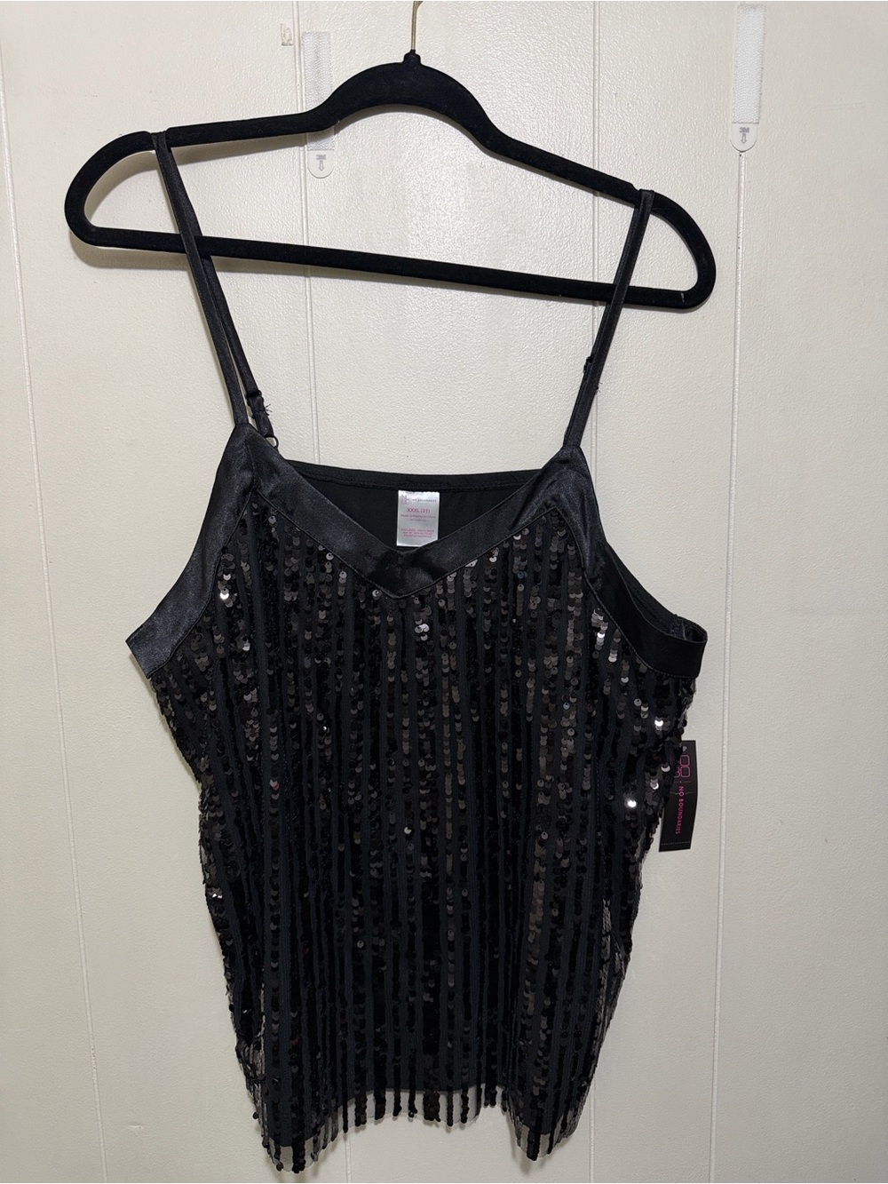 No Boundaries Black Sequin Tank